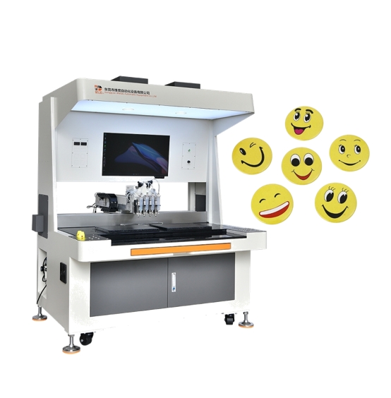 Happy Smile Face Enamel Badge Filling Machine
